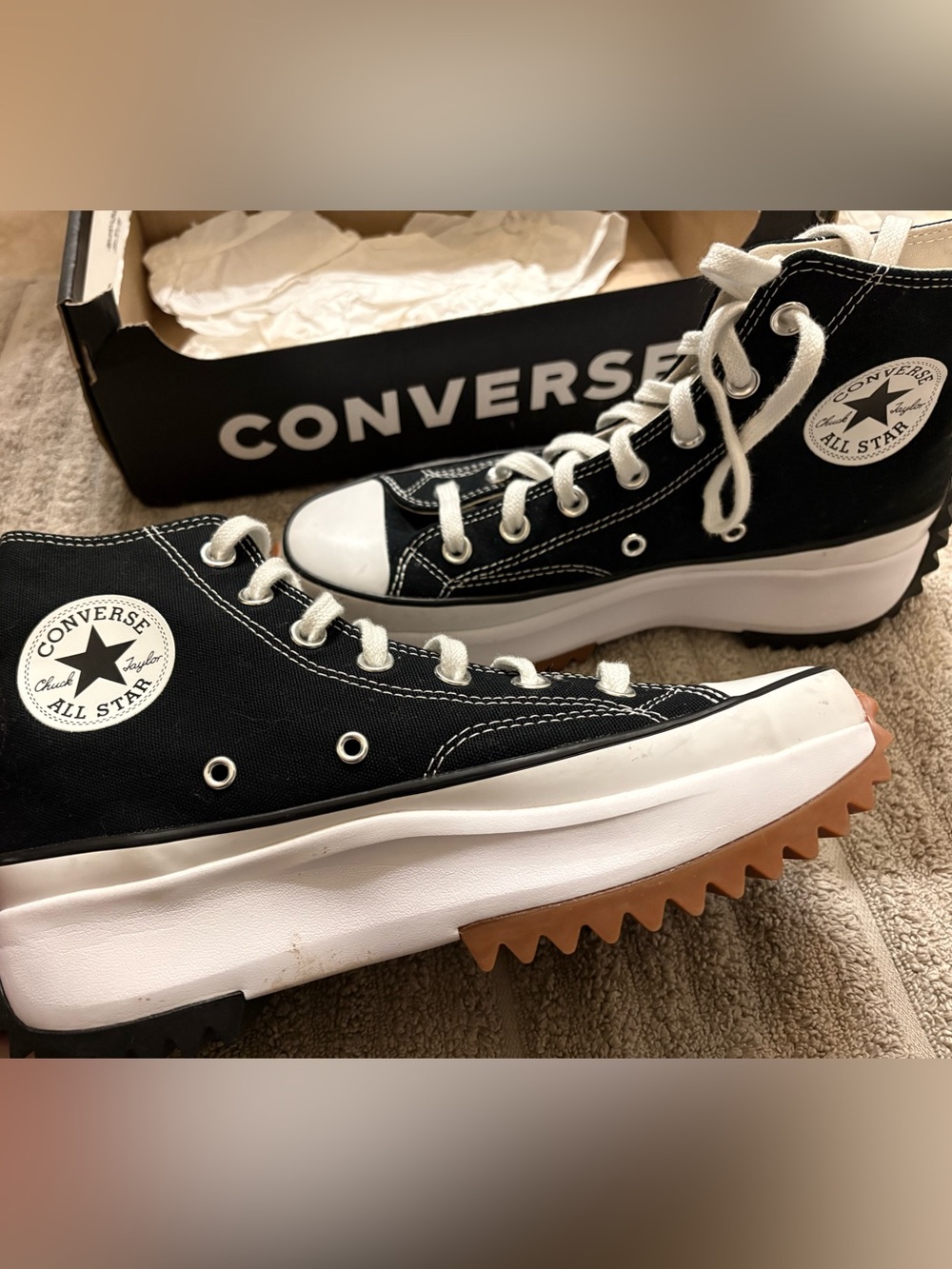 Converse Run Star Hike Hi Black White Gum